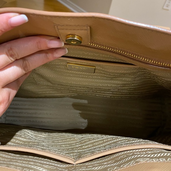 Prada Lux Saffiano Tote Beige - Picture 13 of 16